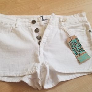 White jean shorts